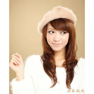 autumn winter warm fashion women real mink fur yarn knitted hats